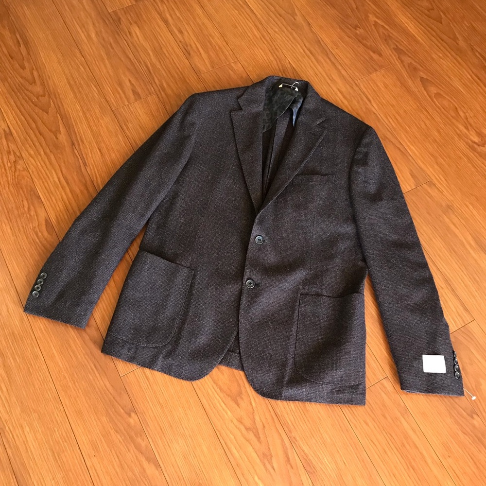 Culturata Italian Melange Plum Wool Jacket - Picture 2 of 7